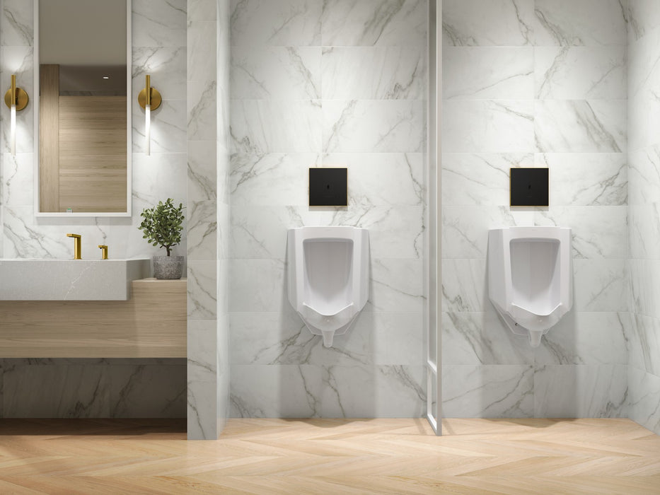 KOHLER K-91UB10D40-7BK Mach Flex Glass faceplate for concealed touchless urinal flushometer, 0.125 gpf, vibrant brushed...