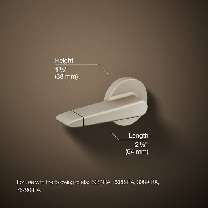 KOHLER K-9236 Dual-flush trip lever, right hand, vibrant brushed nickel - view 5