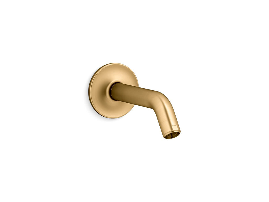 KOHLER K-933 Purist Shower arm and flange, vibrant brushed moderne brass