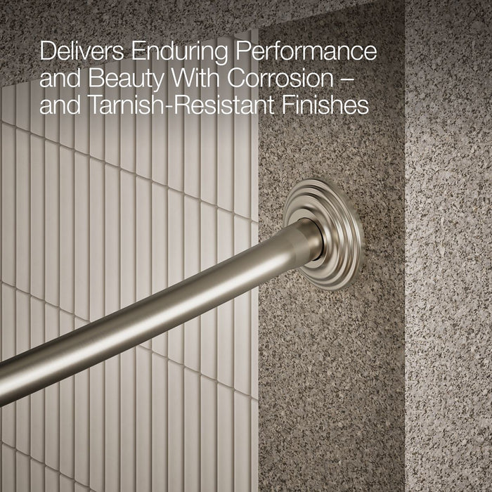 KOHLER K-9349 Expanse Curved shower rod, vibrant brushed nickel - view 5