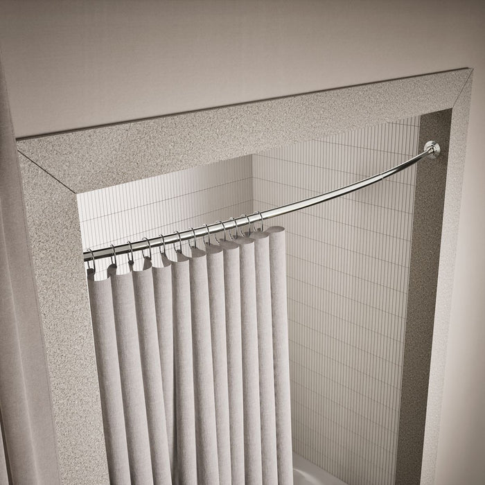 KOHLER K-9349 Expanse Curved shower rod, vibrant polished nickel - view 5