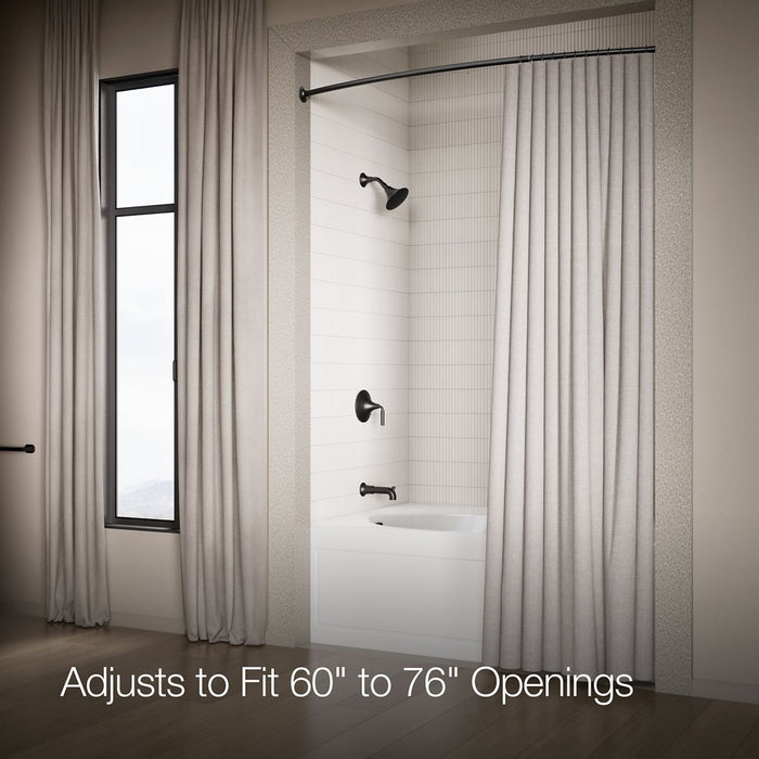 KOHLER K-9350 Expanse Curved shower rod, matte black - view 2