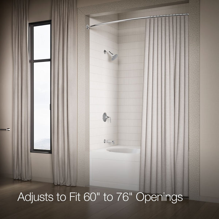 KOHLER K-9350 Expanse Curved shower rod, polished stainless - view 2