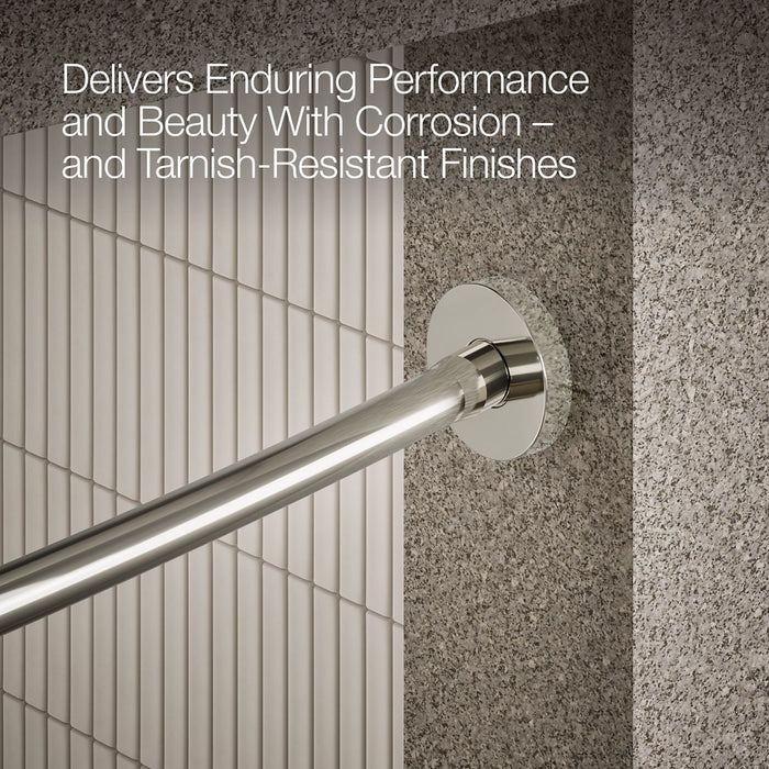 KOHLER K-9351 Expanse Curved shower rod, vibrant polished nickel - view 5