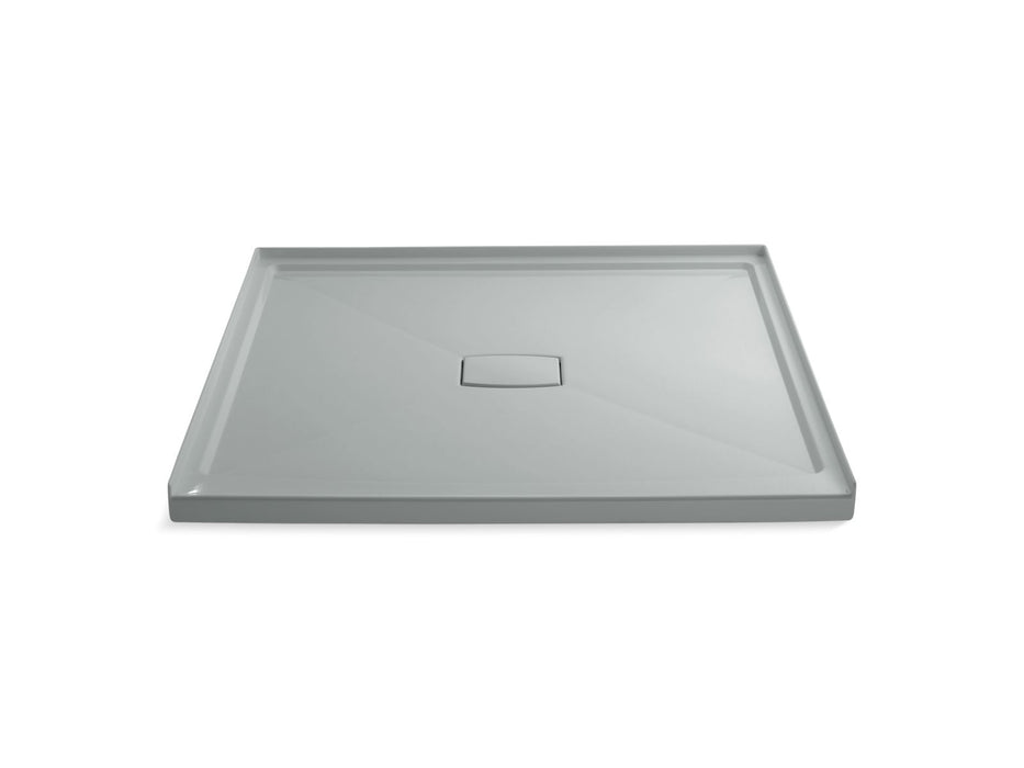 KOHLER K-9395 Archer 60" x 60" alcove shower base, center drain, ice grey