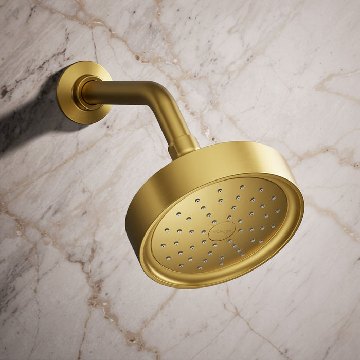 KOHLER K-939-H Purist Single-function showerhead, 1.5 gpm, vibrant brushed moderne brass - view 3