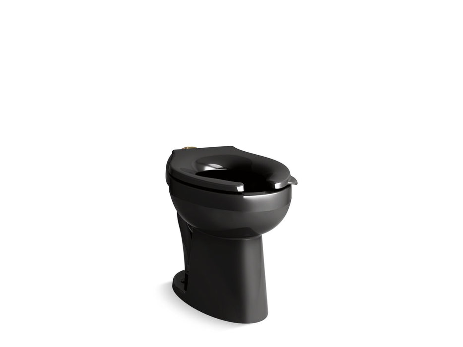 KOHLER K-96057 Highcliff Floor-mount top spud flushometer bowl, black black