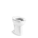 KOHLER K-96058-L Highcliff Floor-mount rear spud flushometer bowl with bedpan lugs, white