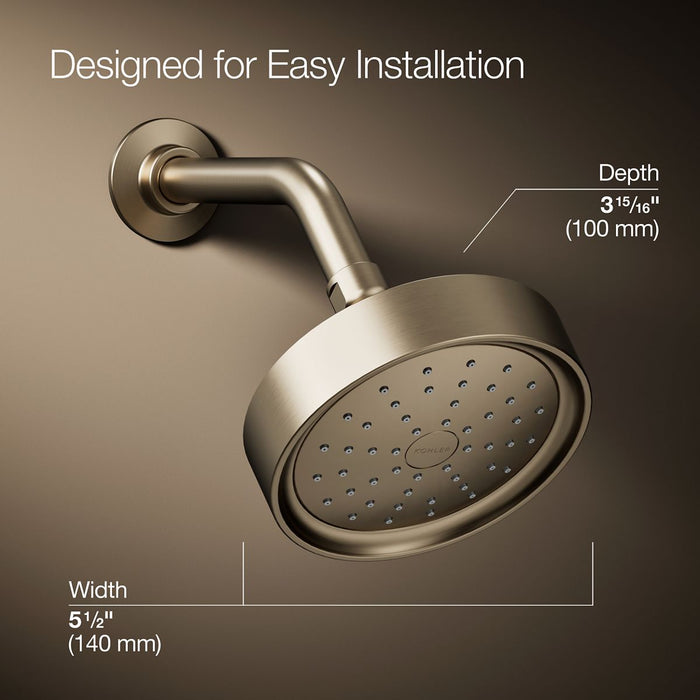 KOHLER K-965-AK Purist Single-function showerhead, 2.5 gpm