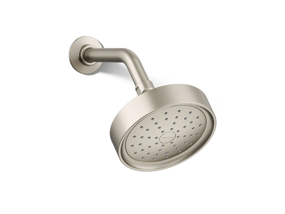 KOHLER K-965-AK Purist Single-function showerhead, 2.5 gpm, vibrant brushed nickel