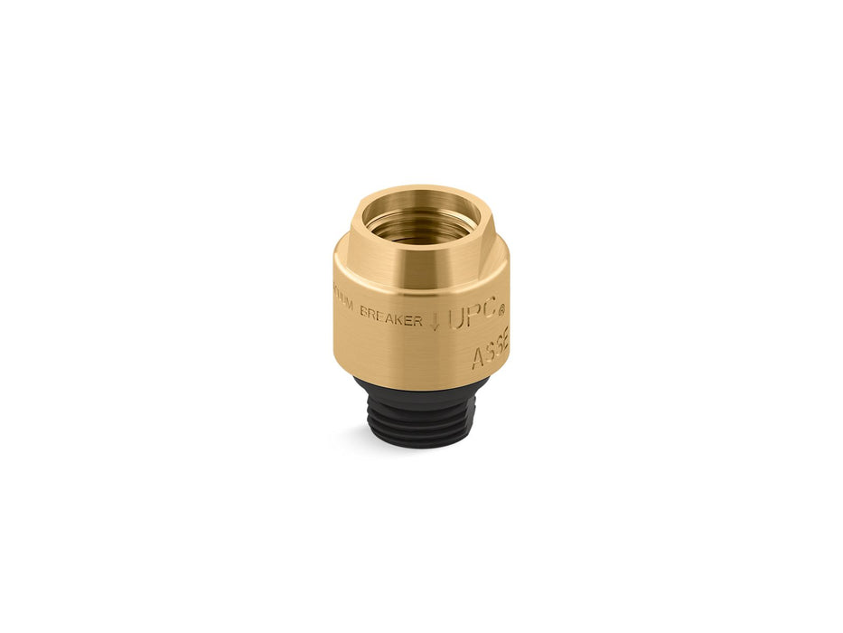 KOHLER K-9660 Persona Vacuum breaker, 1/2" x 1/2", vibrant brushed moderne brass