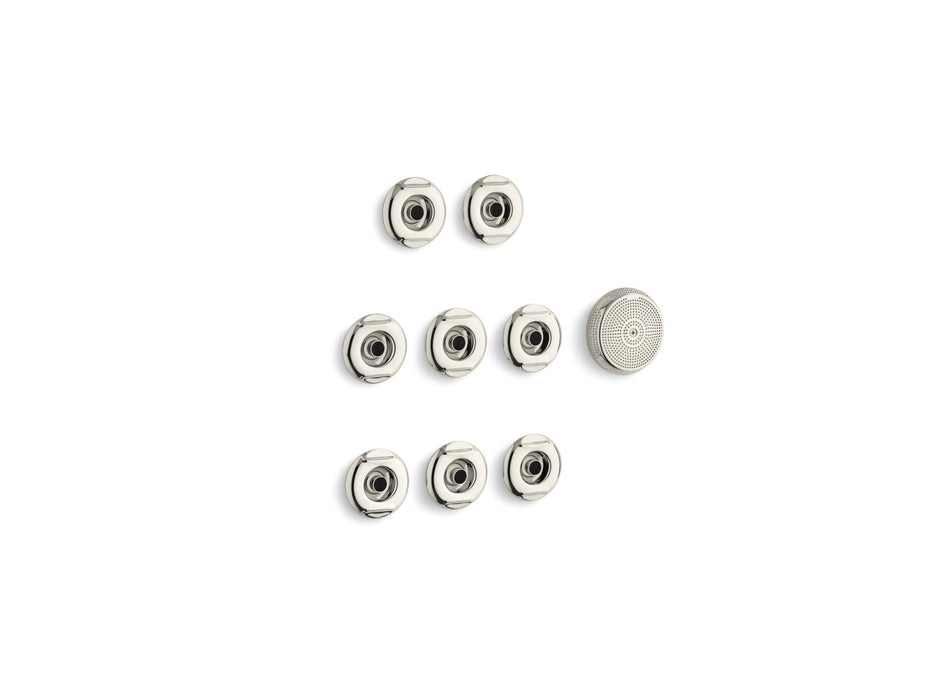 KOHLER K-9698 Flexjet Whirlpool trim kit with eight jets, vibrant polished nickel