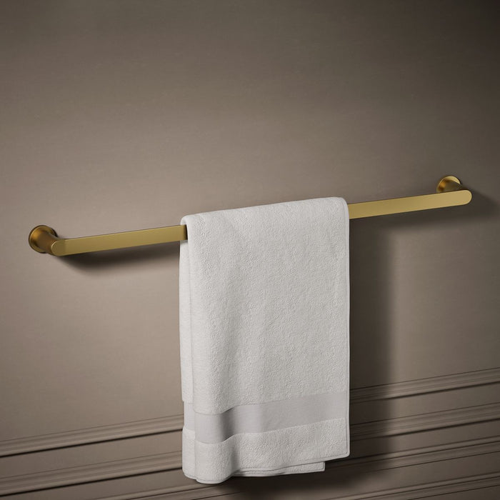 KOHLER K-97027 Avid 30" towel bar, vibrant brushed moderne brass - view 3