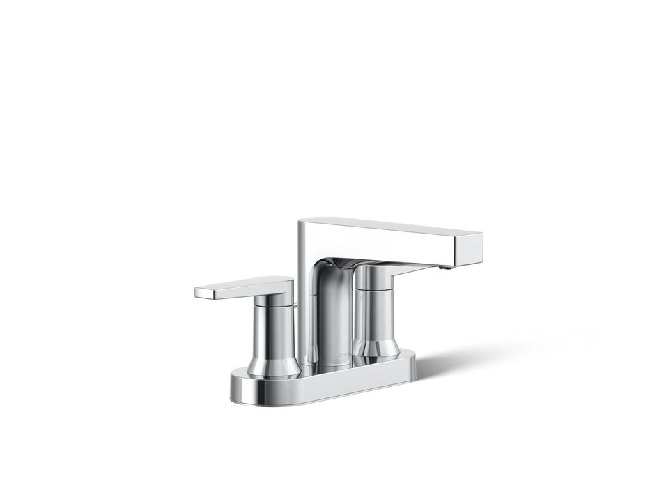 KOHLER K-97031-4 Taut Centerset bathroom sink faucet, 1.2 gpm, polished chrome
