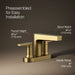 KOHLER K-97031-4 Taut Centerset bathroom sink faucet, 1.2 gpm, vibrant brushed moderne brass - view 3
