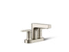 KOHLER K-97031-4 Taut Centerset bathroom sink faucet, 1.2 gpm, vibrant brushed nickel