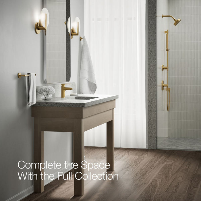 KOHLER K-97060-4 Hint Single-handle bathroom sink faucet, 1.2 gpm, vibrant brushed moderne brass - view 5