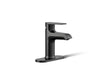 KOHLER K-97061-4 Hint Single-handle bathroom sink faucet, 1.2 gpm, matte black