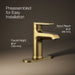 KOHLER K-97061-4 Hint Single-handle bathroom sink faucet, 1.2 gpm, vibrant brushed moderne brass - view 3