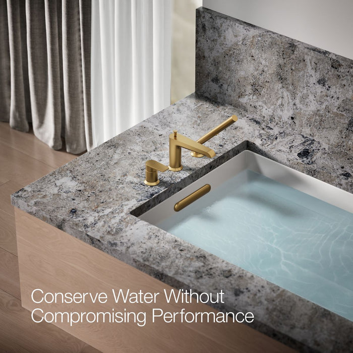 KOHLER K-97070-4 Hint Deck-mount bath faucet with handshower, vibrant brushed moderne brass - view 4