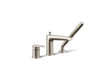 KOHLER K-97070-4 Hint Deck-mount bath faucet with handshower, vibrant brushed nickel