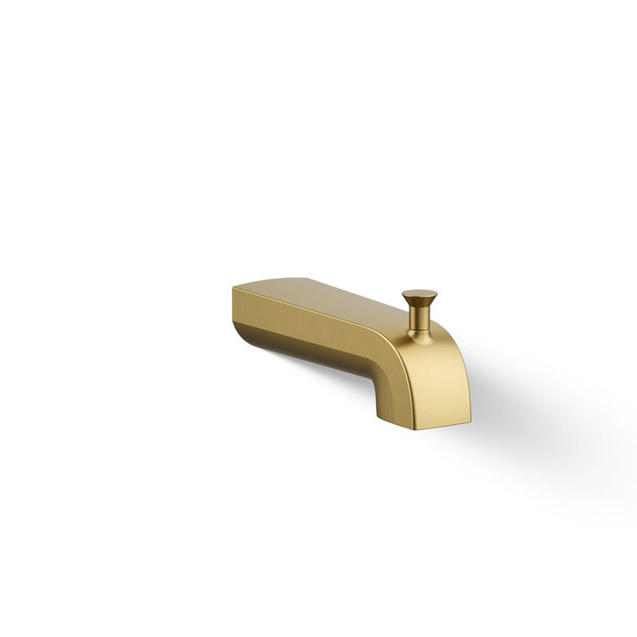KOHLER K-97089 Pitch Hint Wall-mount diverter bath spout, vibrant brushed moderne brass - view 2