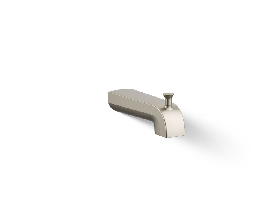 KOHLER K-97089 Pitch Hint Wall-mount diverter bath spout, vibrant brushed nickel
