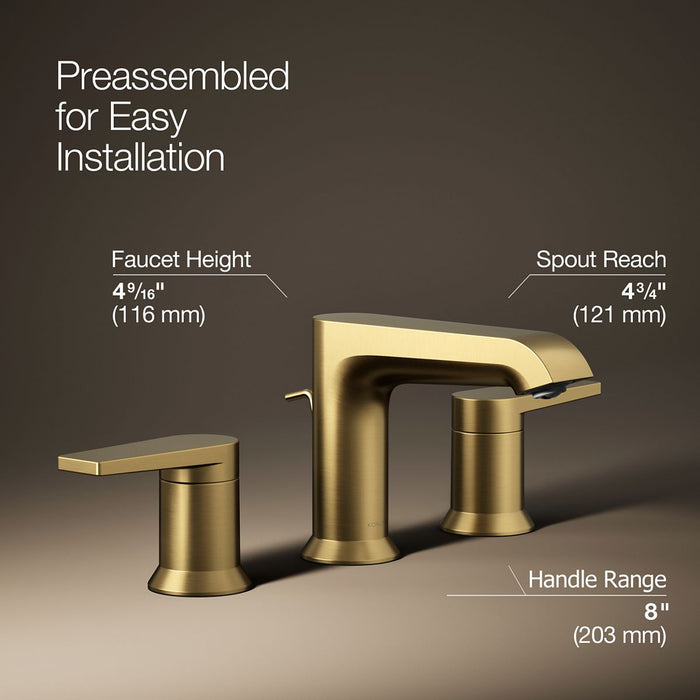 KOHLER K-97093-4 Hint Widespread bathroom sink faucet, 1.2 gpm