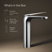 KOHLER K-97347-4 Avid Tall single-handle bathroom sink faucet, 1.2 gpm, polished chrome - view 5