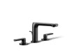 KOHLER K-97352-4 Avid Widespread bathroom sink faucet, 1.2 gpm, matte black