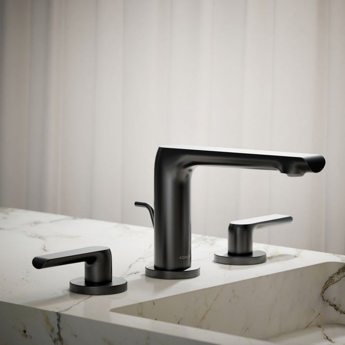 KOHLER K-97352-4 Avid Widespread bathroom sink faucet, 1.2 gpm, matte black - view 3