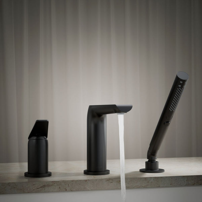 KOHLER K-97360-4 Avid Deck-mount bath faucet with handshower, matte black - view 5