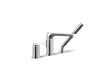KOHLER K-97360-4 Avid Deck-mount bath faucet with handshower, polished chrome