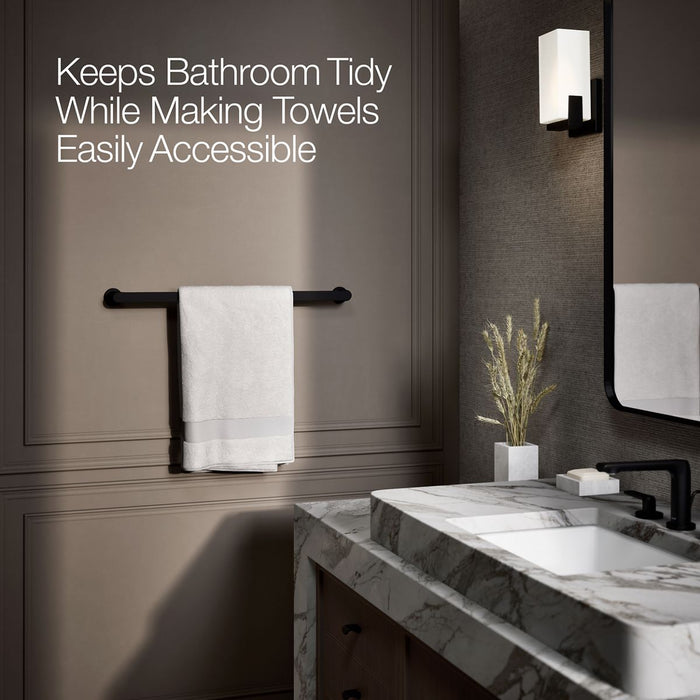 KOHLER K-97495 Avid 24" towel bar, matte black - view 4