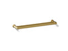 KOHLER K-97496 Avid 24" double towel bar, vibrant brushed moderne brass