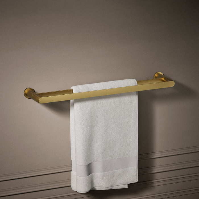 KOHLER K-97496 Avid 24" double towel bar, vibrant brushed moderne brass - view 3