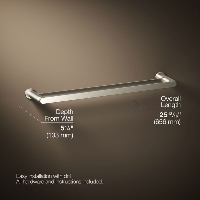 KOHLER K-97496 Avid 24" double towel bar, vibrant brushed nickel - view 5