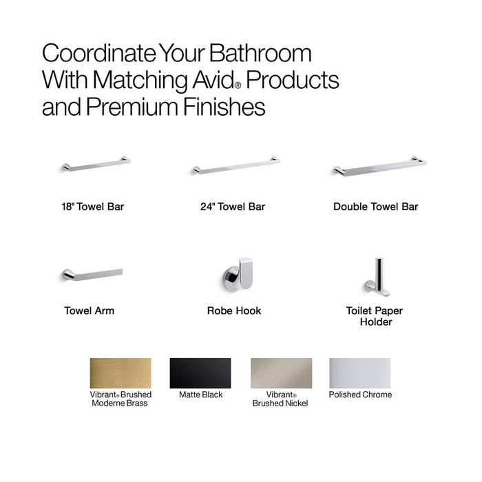 KOHLER K-97502 Avid Vertical toilet paper holder, polished chrome - view 2