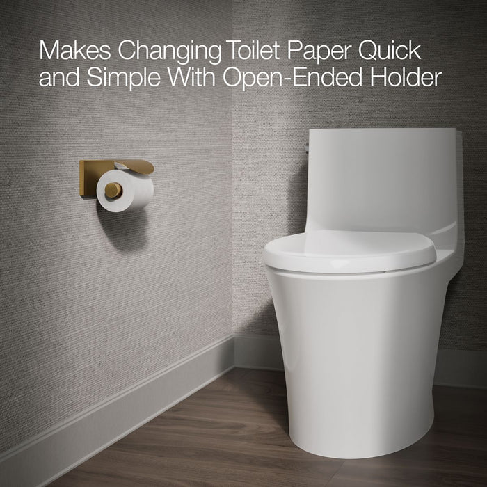 KOHLER K-97503 Avid Covered toilet paper holder, vibrant brushed moderne brass - view 5