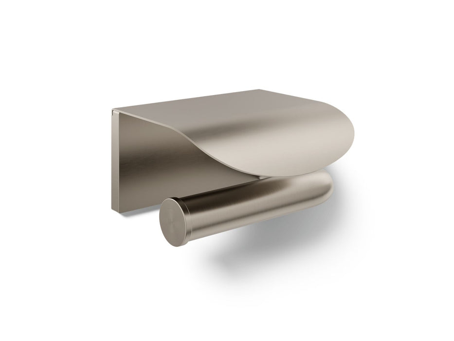 KOHLER K-97503 Avid Covered toilet paper holder, vibrant brushed nickel
