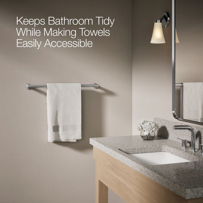 KOHLER K-97882 Kumin 24" towel bar, polished chrome - view 5