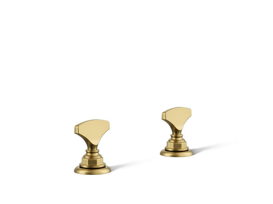 KOHLER K-98068-6 Artifacts T-handle bathroom sink faucet handles, vibrant brushed moderne brass