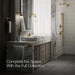 KOHLER K-98068-6 Artifacts T-handle bathroom sink faucet handles, vibrant brushed moderne brass - view 4