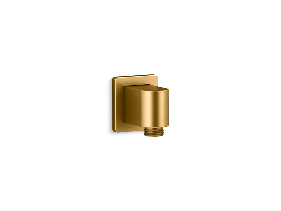 KOHLER K-98351 Awaken Wall-mount supply elbow with check valve, vibrant brushed moderne brass