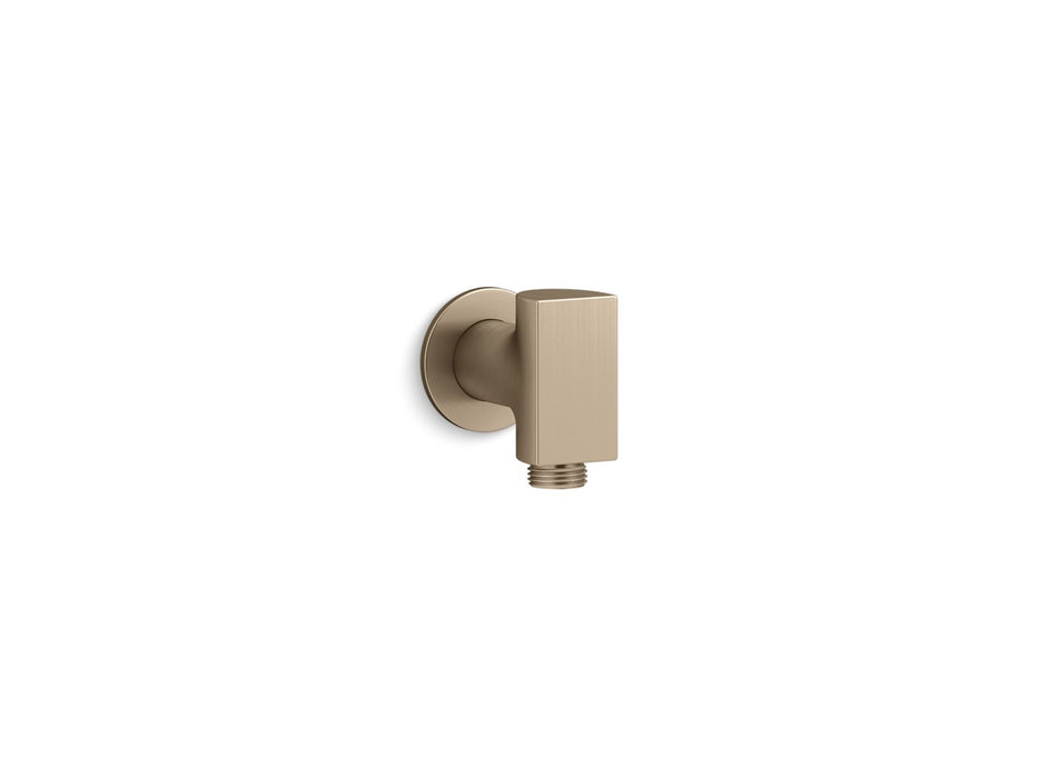 KOHLER K-98352 Exhale Wall-mount supply elbow, vibrant brushed bronze