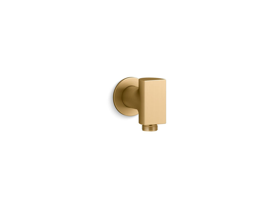 KOHLER K-98352 Exhale Wall-mount supply elbow, vibrant brushed moderne brass