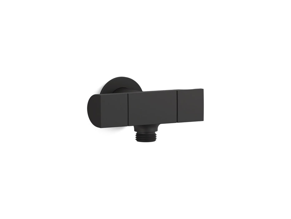 KOHLER K-98355 Exhale Wall-mount handshower holder with supply elbow and volume control, matte black