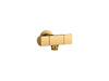 KOHLER K-98355 Exhale Wall-mount handshower holder with supply elbow and volume control, vibrant brushed moderne brass