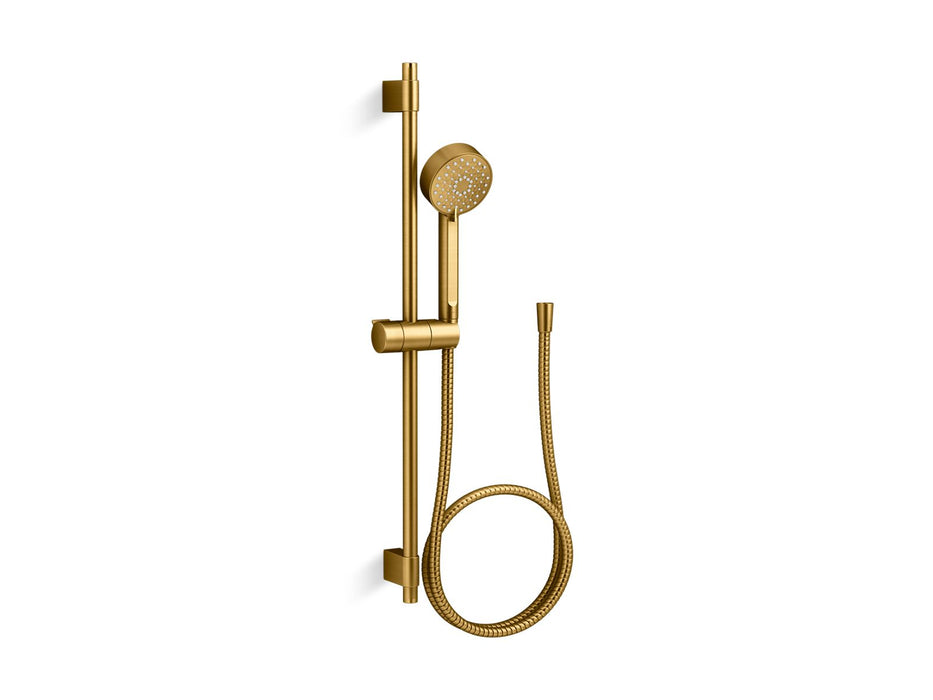 KOHLER K-98361-G Awaken 27" three-function handshower kit, 1.75 gpm, vibrant brushed moderne brass