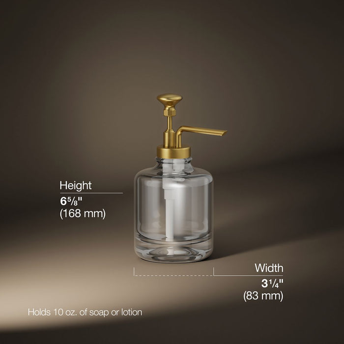 KOHLER K-98630 Artifacts Soap dispenser, vibrant brushed moderne brass - view 4
